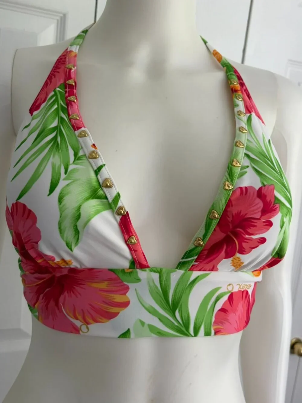 XOXO cute pink & white floral print matching bikini set